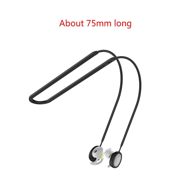 Antiförlustrem för Bose-sport Earbuds Hörlurar Lanyard-hängande Halsrep Snöre Black