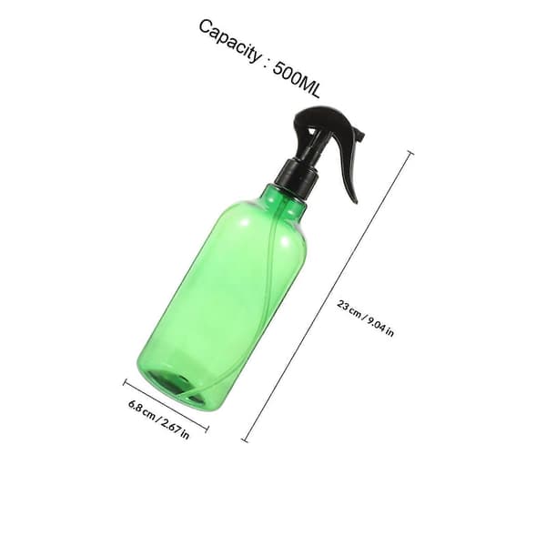 Grön plastsprayflaska med lång hals för kosmetiskt bruk, 3 st sprayflaskor