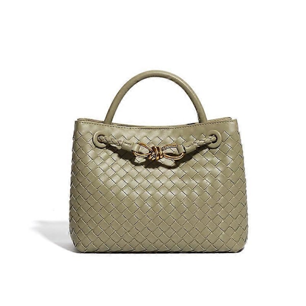 Woven Handbag for Women, Retro French Style - COLOR: Cave Stone Green