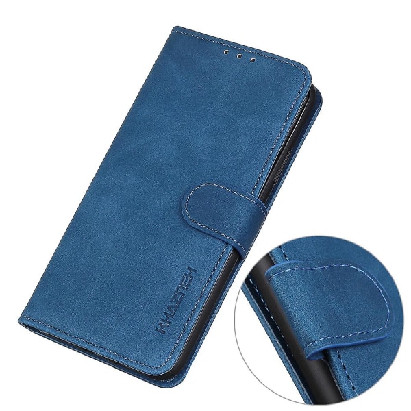 Motorola Moto G54 5g -kotelo Retro Wallet Nahkainen Puhelintelinekotelo Blue