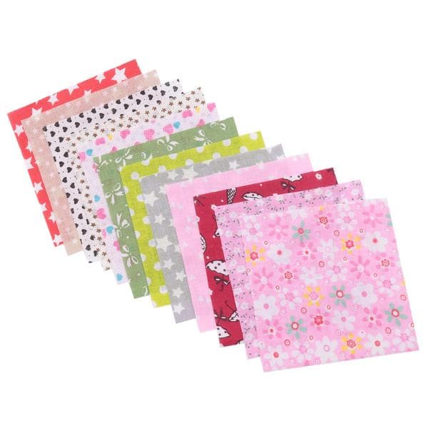 Fabric Squares Patchwork Craft Cotton Material Batiks Assorted Squares Bundle, 10 X 10cm, 50-Pack