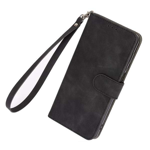 For Tecno Spark 10 Pro Skin-touch Läder Folio Case Plånbok Stativ Magnetiskt Skyddande Telefonskal Black Transsion Tecno Spark 10 Pro