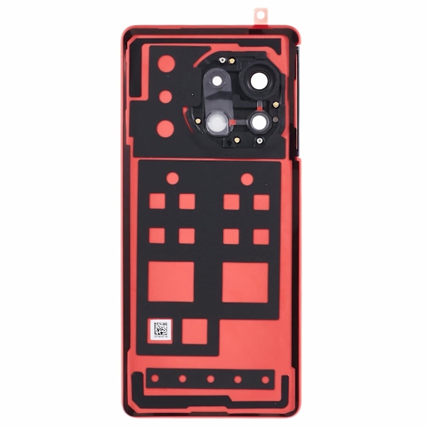 OnePlus 11R 5G:lle OEM-akkukotelo liima-tarralla + kameran linssin suojus - Musta Multicolor Red