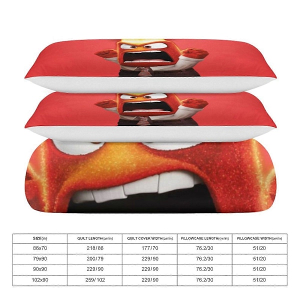 x500 Innsiden Ut 3-Dels Sengesett Varmt og Komfortabelt Mykt Dynetrekk Sengesett med 1 Dynetrekk og 2 Putetrekk for Soverom b500 135x200cm 53x78in