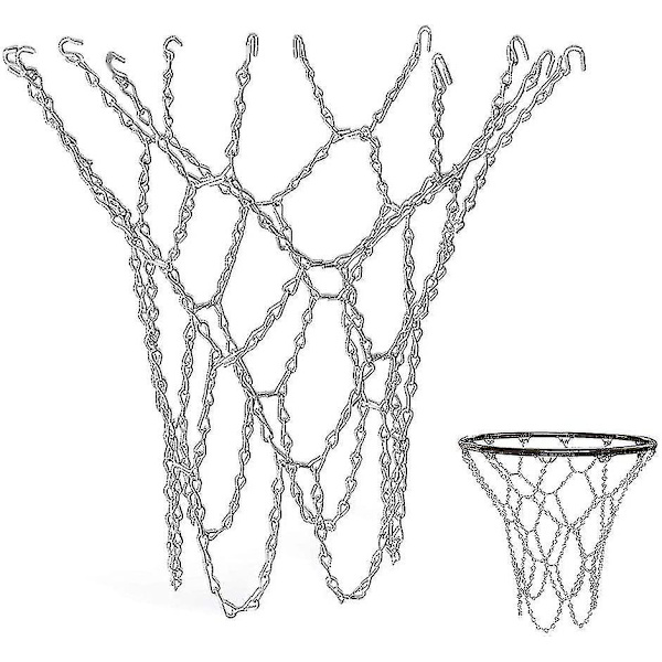 Utendørs basketballnett, reserve basketballnett, utendørs basketballnett, metall basketballnett, standard holdbart galvanisert basketballnett for innendørs