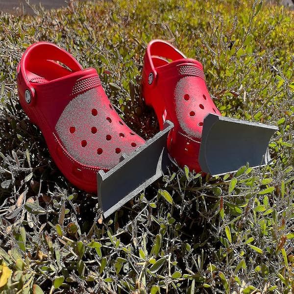 1 par snøplog for Crocs-tilbehør, snøplog Croc-sjarmfeste Grey