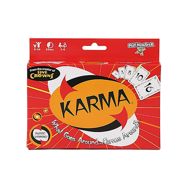 Set Enterprises Inc Karma Card Game, Race To Get Rid Of All Your Cards By Playing A Card Of Equal Or Higher Value