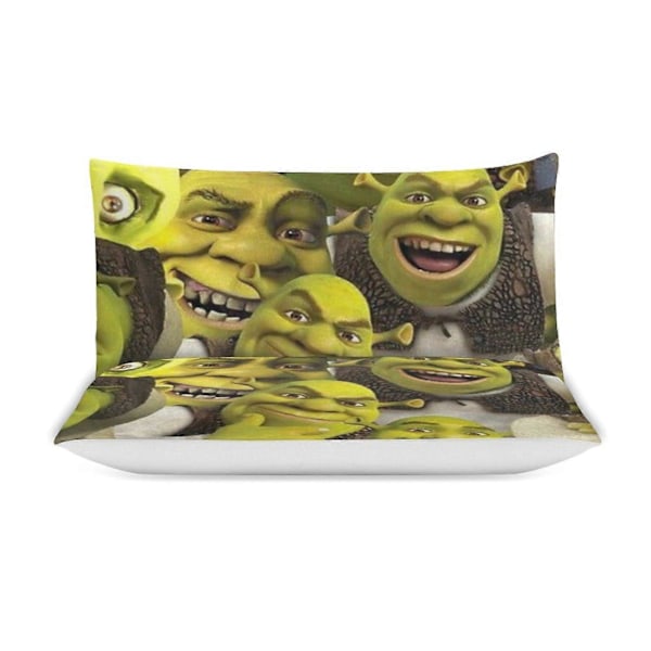 x95 Shrek 3-delt sengetøjssæt Varmt og behageligt blødt dynebetræk sengetøjssæt med 1 dynebetræk og 2 pudebetræk til soveværelse b95 200x200cm 78x78in