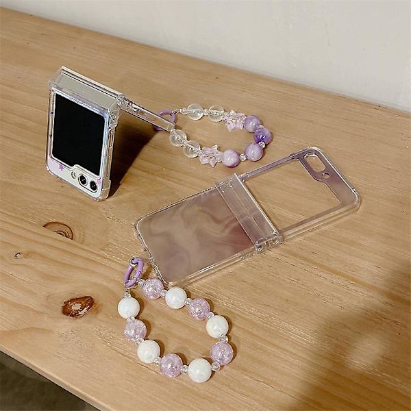 Z Flip 5 Fodral, Sött Stjärnfodral Kompatibelt Samsung Galaxy Z Flip 5 Med Armband Smalt Stötsäkert Skyddsfodral A
