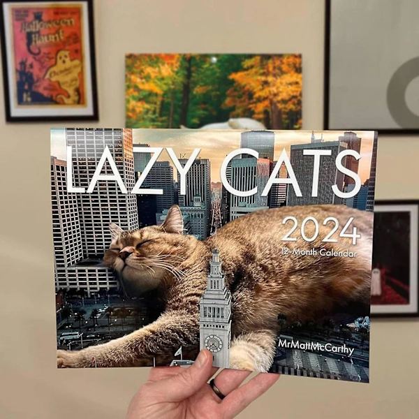Cats Calendar 2024, Lazy Cat Calendar 2024, Cute Cats Wall Calendar