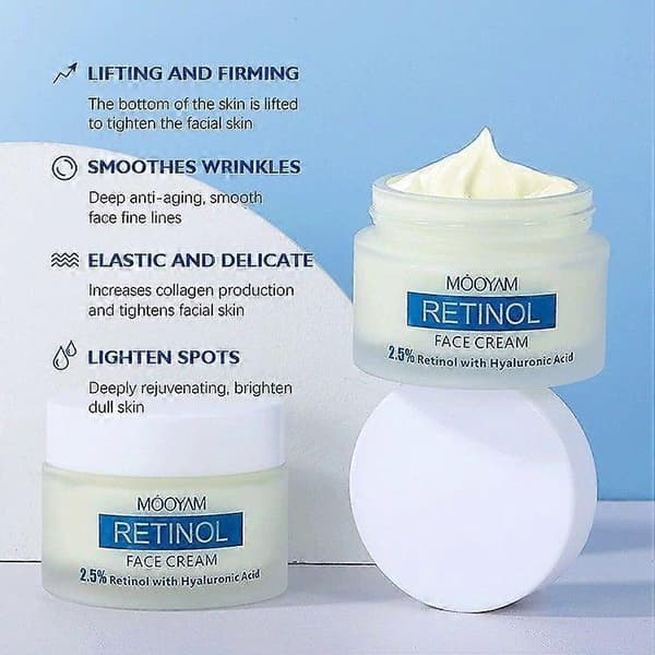 MOOYAM Hydrating Retinol Ansiktskräm, Närande Fuktighetskräm för Matt Torr Hud