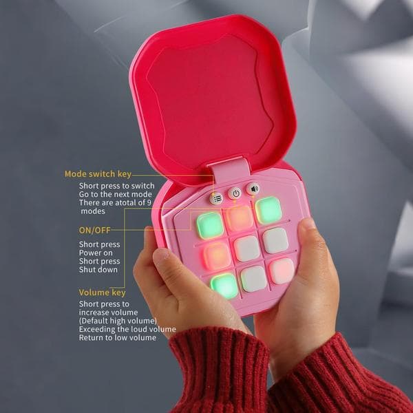 Multi-in-one Handheld Digital Tic-Tac-Toe Game with Silent Mode, a Portable Learning Toy and Gift.