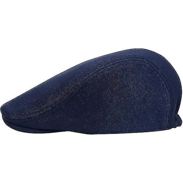 Herre Fladskærm Gatsby Newsboy Lvy Irske Hatte Kørsel Cabbie Jagt Navy Cap