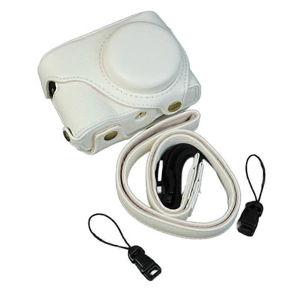 Velegnet til TZ99 læderetui White for Lumix Tz99