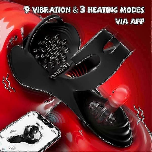 Mäns terapi enhet 3-i-1 uppvärmningsmassage prestandaförbättring_WSQ APP and remote control