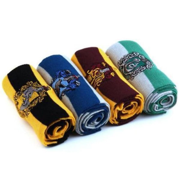 Harry Potter Cosplay -huivi, velhojen maailma, Tylypahkan taloteemainen huivi, Gryffindor, Hufflepuff, Slytherin, Ravenclaw -huivit, Halloween-asu Yellow Black