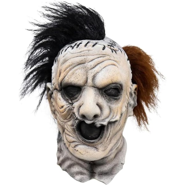 Halloweenfestrekvisita Skrämmande The Texas Chain Saw Massacre Cosplay Mask Skräckmask Skrämmande Mask Huvudbonader Huvudbonader with Hair