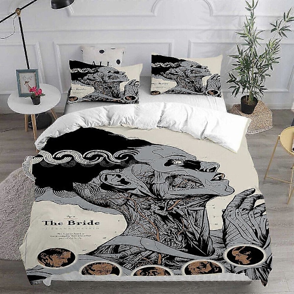 v4864 Sängkläder Bride of Frankenstein Påslakanset Sängkläder Örngott Sängkläder IU4864 200x200cm 78x78in