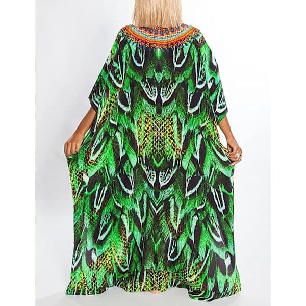 Strandkaftan-kjole for kvinner, badekåpe