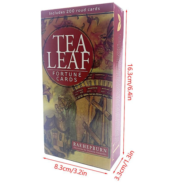Tea Leaf Fortune Card Tarot Oracle Card Familjefest Brädspel Fate Divination Multicolor