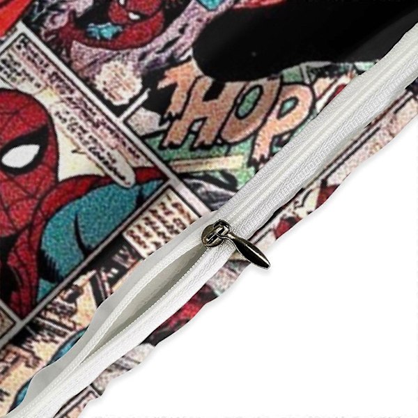 v109 Spider-Man 3-delars Bäddset för Enkelsäng - Inkluderar 1 Enkelt Täcke och 2 Örngott - Färgbeständig Mikrofiber - Spider io109 200x200cm 78x78in