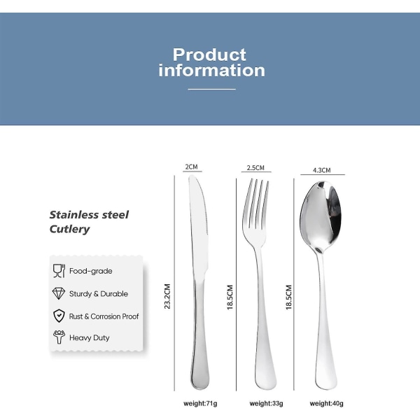 7,2 \"tallrikar Gafflar Meny Gafflar Bestick Set Rostfritt Stål Middagsgafflar För Hembruk Husgåva