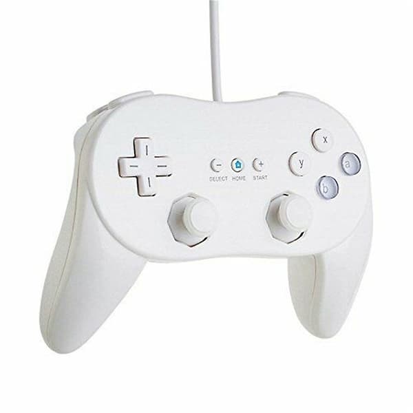 Klassisk spillkontroller Pad-konsoll Joypad for Nintendo Wii andre generasjon klassisk kablet black