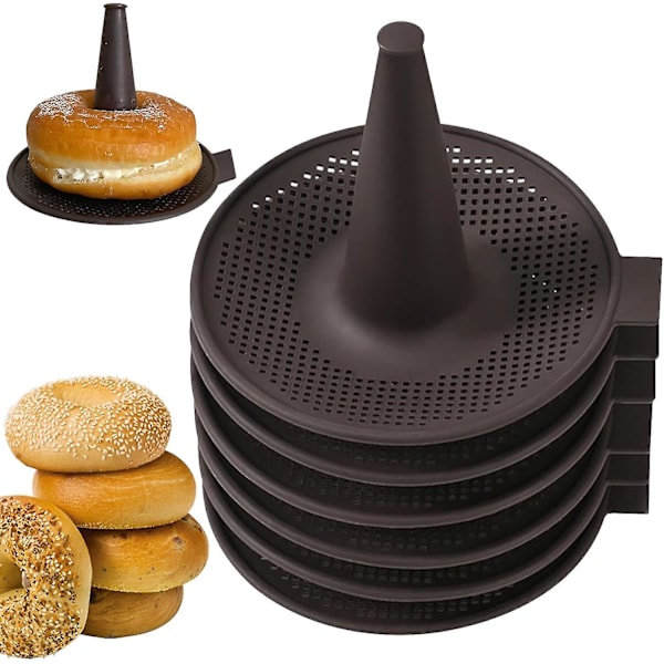 Silikoneforme, Donutform til bagning, Donutsæt, 6 stk. kageforme til bagel og donutkageforme -SJL Coffee 6pcs