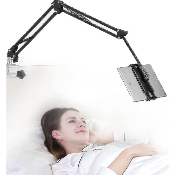 2023-tablet Holder For Bed, Adjustable And Foldable With 360 Degree Rotation For Iphone, Ipad, Cell Phone, Tablet, Kindle Fire Or Other Devices 1.85"-