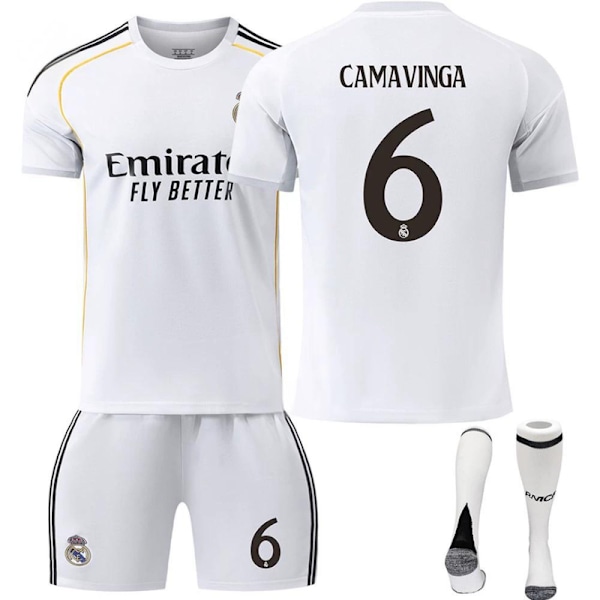 2526 Ny Real Madrid Fotbollströja Kortärmad för Vuxna och Barn - Flera Stilar No.6 CAMAVINGA No.6 CAMAVINGA No.6 CAMAVINGA 16