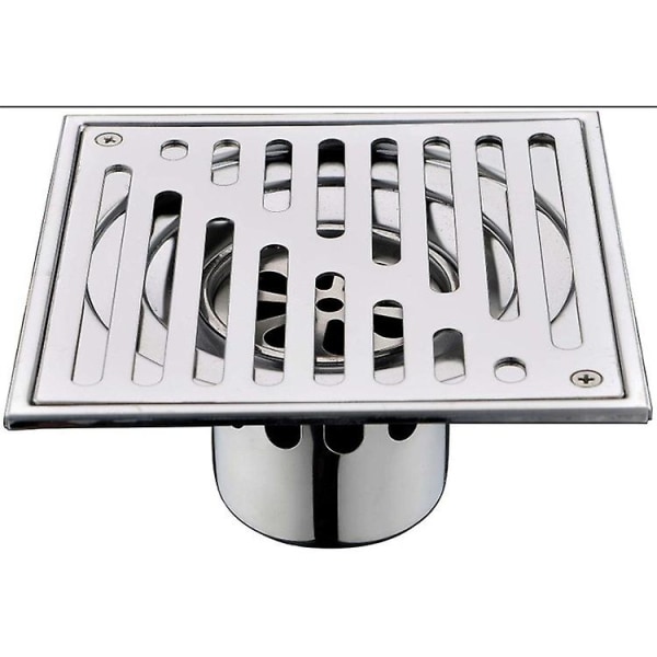 Floor drain, 150 * 150mm stainless steel, square odourless bathroom floor drain, anti-odour floor drain, suitable for toilet bathroom balcony