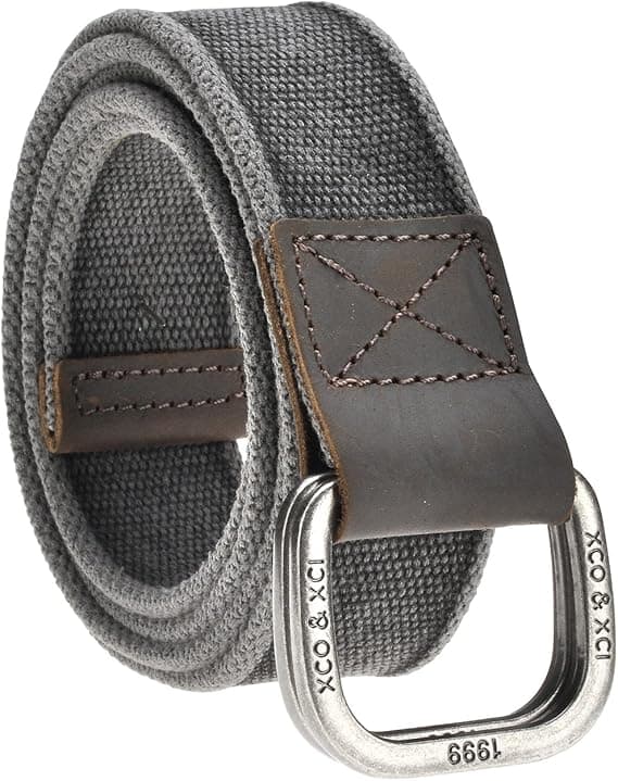 Herr 53,5'' Dubbel D-ring Canvas Web Bälte Militär Casual Bälte med Box