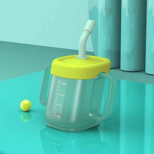200ml Baby Sippy Cup Träningsdrickslutningskopp med skala (BPA-fri, inget FDA-certifikat) - Multicolor Green