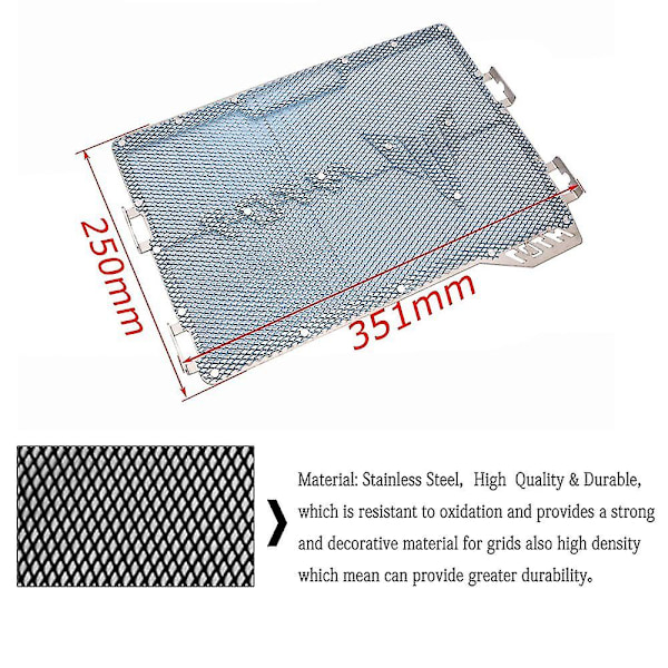 Bimirth för Yamaha Mt-07 Mt07 Fz-07 Fz07 2014 - 2019 Motorcykel Kylare Grill Guard Grill Skyddskåpa Mesh Net Fender Tillbehör All black