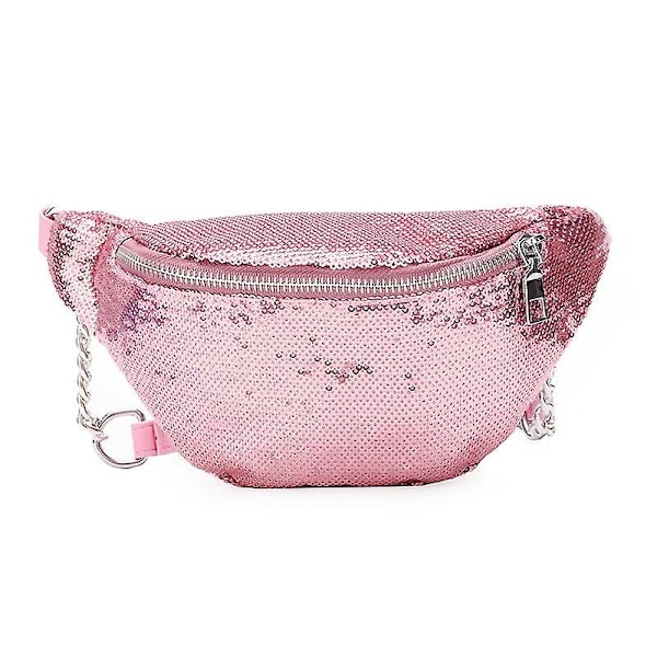 Dam Sequin Fanny Pack Fashion Dammidjeväska 2022 Ny Bröstväska Axelväska Glitter Bum Bälten Väskor Midjeväska Fanny Packs black