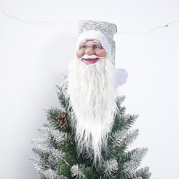 Julevinflaskeovertræk - Sødt julemandshoved til flasketop - Kreativ julefestdekoration