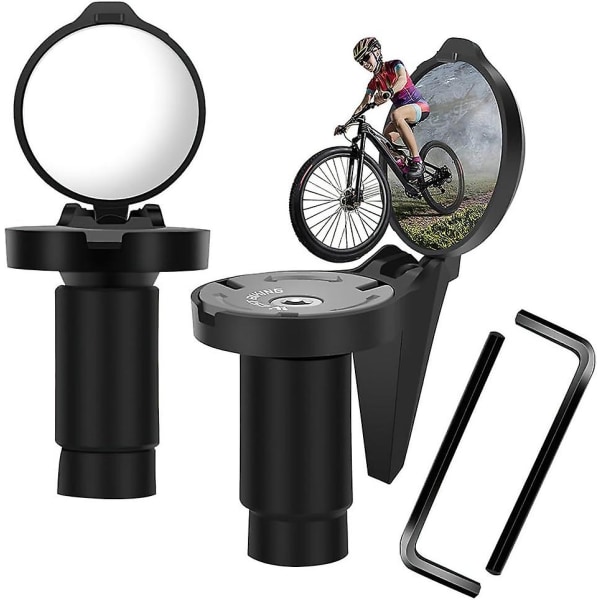 2st cykelbackspegel, cykelspeglar, 360 justerbar styrspegel konvex spegel, elektrisk skoterbackspegel 2pcs