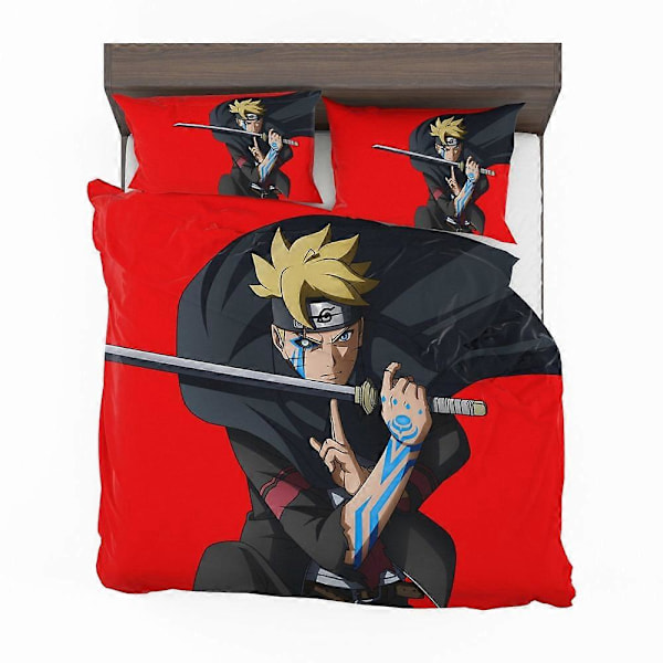 v4670 Sängkläder Japansk Anime Boruto Naruto Påslakanset Örngott Täcke Örngott Sängkläder IU4670 135x200cm 53x78in