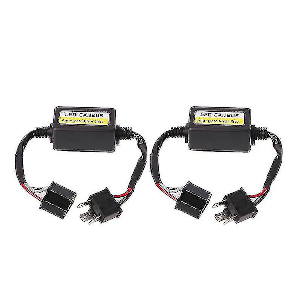2 stk. H4 LED-bilpærer Canbus-fejlfri modstand forlygte advarsel anti-flimmer