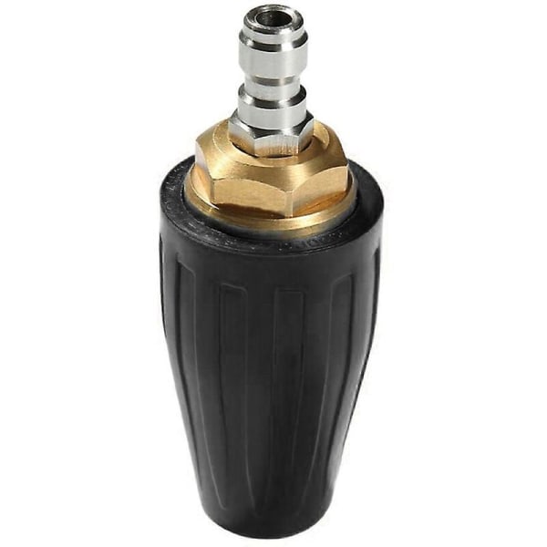 Rotating Nozzle For High Pressure Water Gun, Ceramic Core, Pure Copper High Pressure Cleaning Lotus Nozzle, Black 4000psi