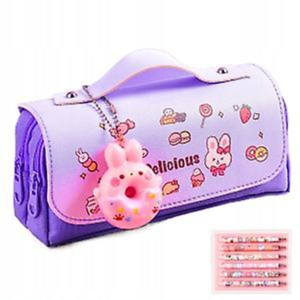 Suuri kapasiteetin kynäkotelo - Kynäpussi, kynäpussi, kynäkotelot aikuisille - Söpö kynäkotelo tytöille - Kawaii kynäkotelo
