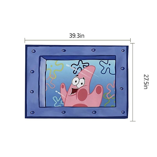 Rolig tecknad gobeläng Bakgrund för sovsal Vardagsrumsväggdekor 100cmx70cm Patrick Star