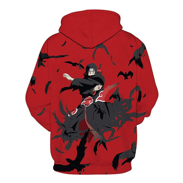 Naruto Uchiha Itachi 3D-printet hættetrøje Unisex Anime hættetrøje pullover toppe gaver L