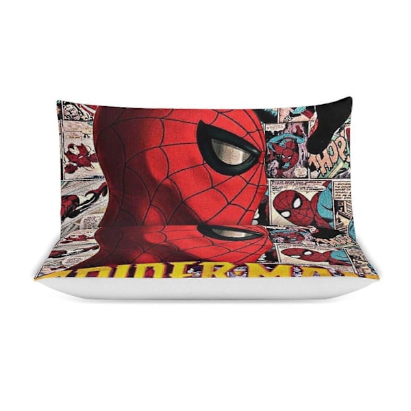 v109 Spider-Man 3-delars Bäddset för Enkelsäng - Inkluderar 1 Enkelt Täcke och 2 Örngott - Färgbeständig Mikrofiber - Spider io109 135x200cm 53x78in