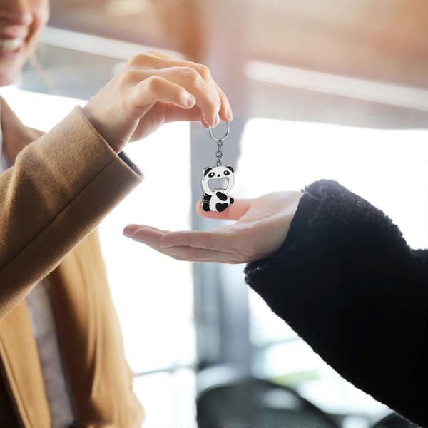 Legering Panda Nøglering Flaskeåbner til Drikkevarer 6 Stk. Samling