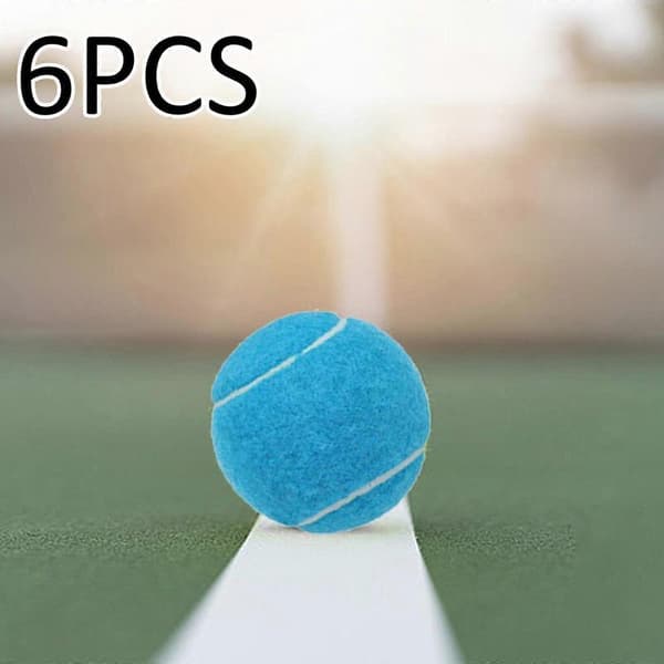 6x Tennis Balls for Beginner Training Durable Practice Balls 2.52\" Dia Blue