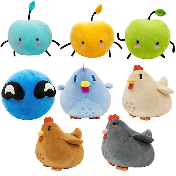 Stardew Valley Junimo söt äppelhöna mjuk plysch leksaker dockor barn present leksak