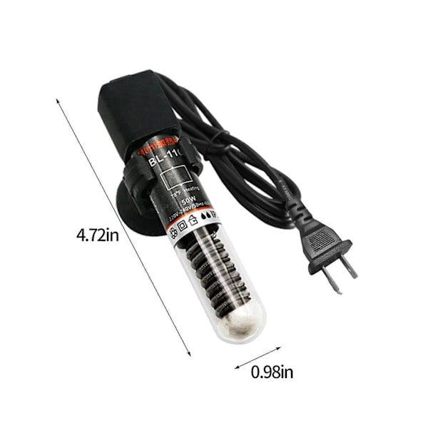 Mini akvarievarmer 25 til 1-10 Gal tank intelligent konstant temperatur 26 grader varmelegeme lille akvarie fisketank skildpadde tank mini termostat A