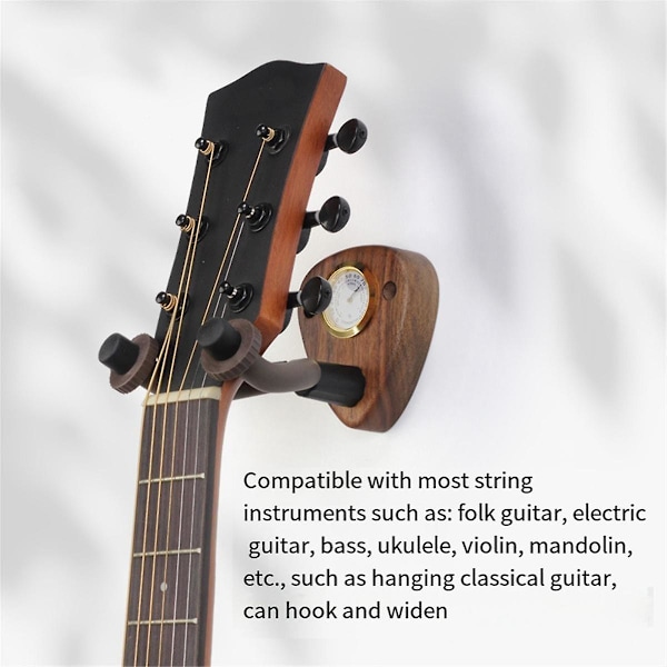 Trägitarrhållare krokställ väggmontering gitarrhängare för akustisk elgitarr / banjo / bas ljus träfärg