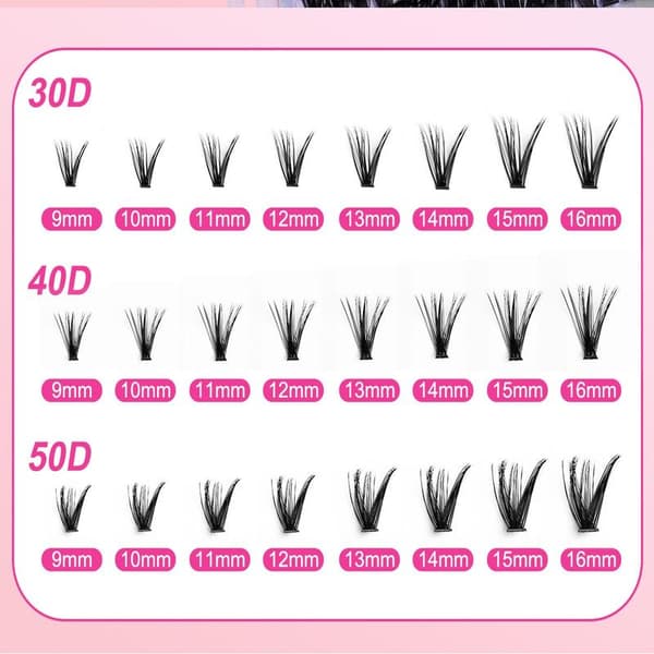 Black Friday False Eyelashes Set with Storage Box - Individual False Eyelashes - Volume Lashes Black black Svart
